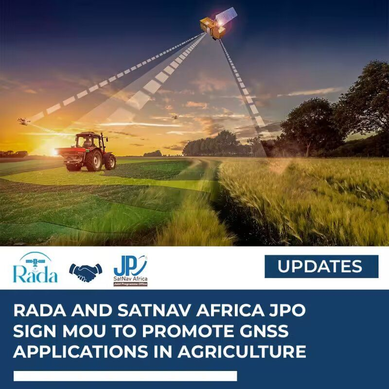 Rada 360 has signed a Memorandum of Understanding (MoU) with SatNav Africa JPO to advance precision agriculture across Africa.